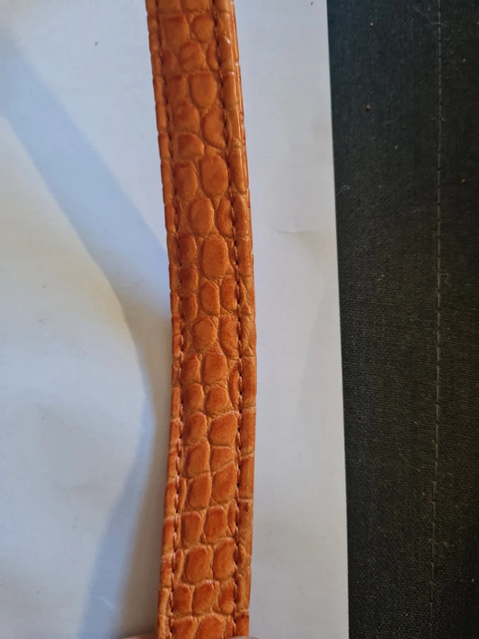 Bandoulière de sac à main 1 M ( 2x50 cm ) style croco orange