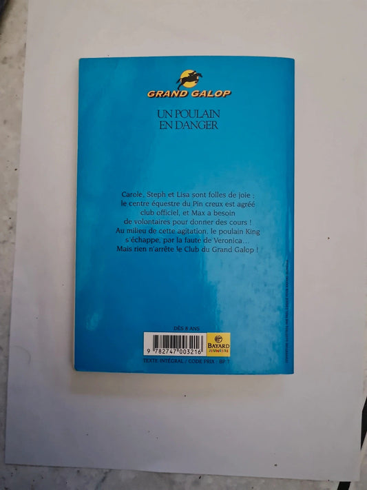 Grand Galop : Un poulain en danger , Bonnie Bryant