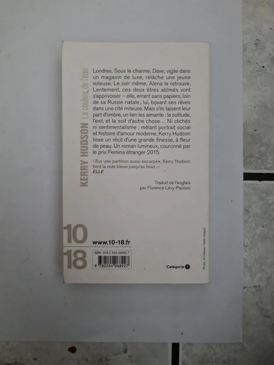la couleur de l'eau, kerry hudson, florence levy-paoloni 9782264068927