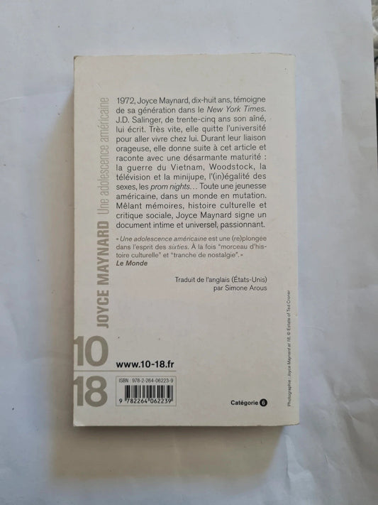Une adolescence américaine, Joyce Maynard , 10-18