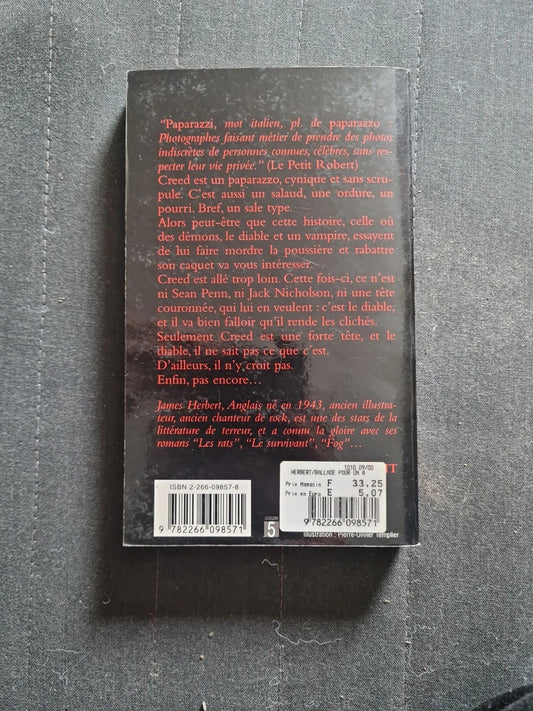 Ballade pour un ange déchu, James Herbert , pocket terreur 9227