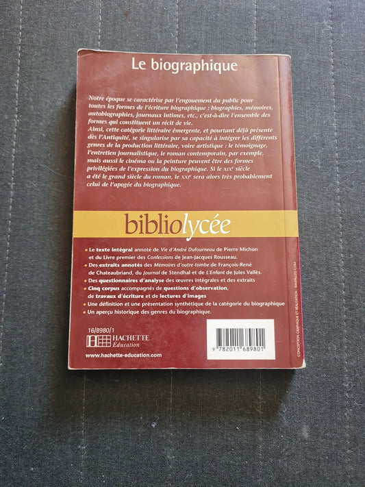 Le biographique , bibliolycée 24