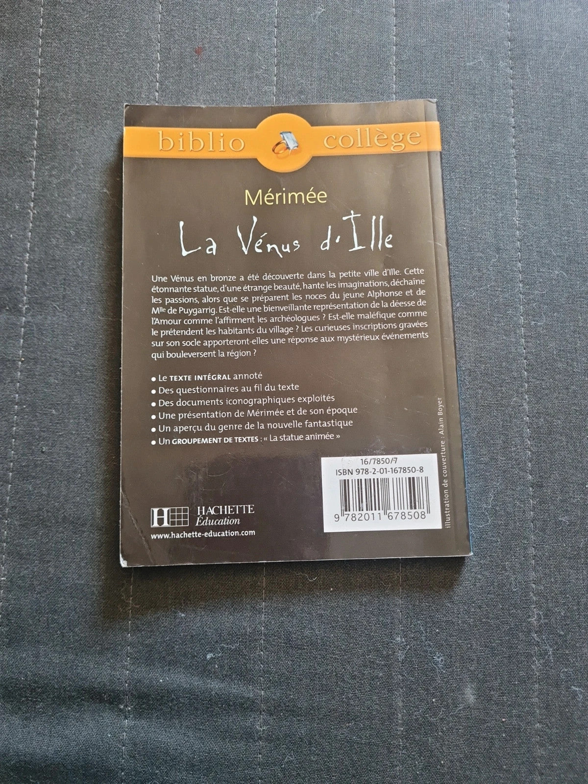 La Vénus D'ille - Prosper Mérimée - hachette - bibliocollège 13