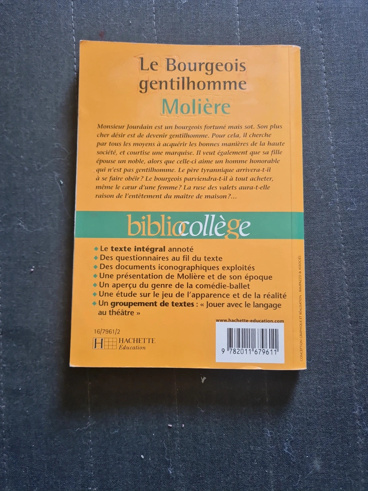 Le Bourgeois Gentilhomme - Molière - hachette - Bibliocollège 33