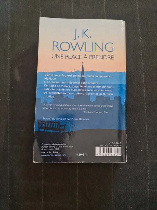 Une place à prendre, J. K. Rowling