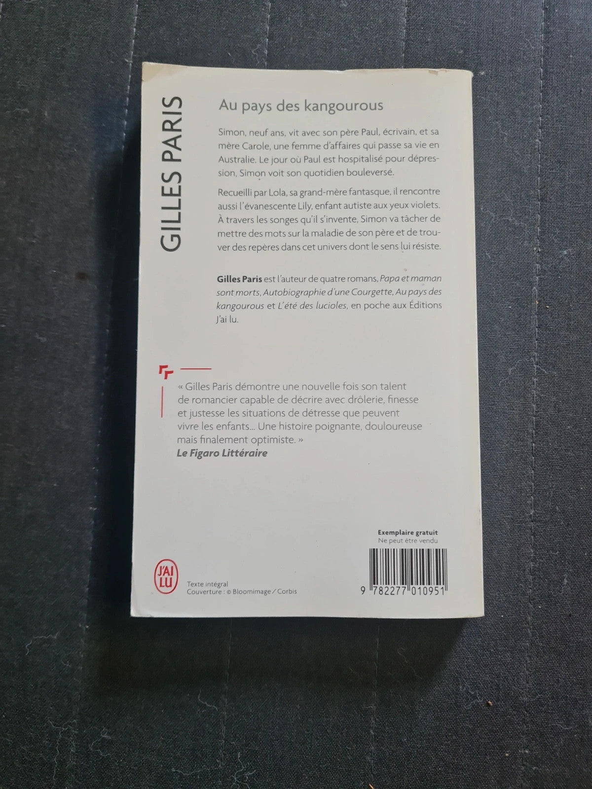 Au pays des kangourou, Gilles Paris