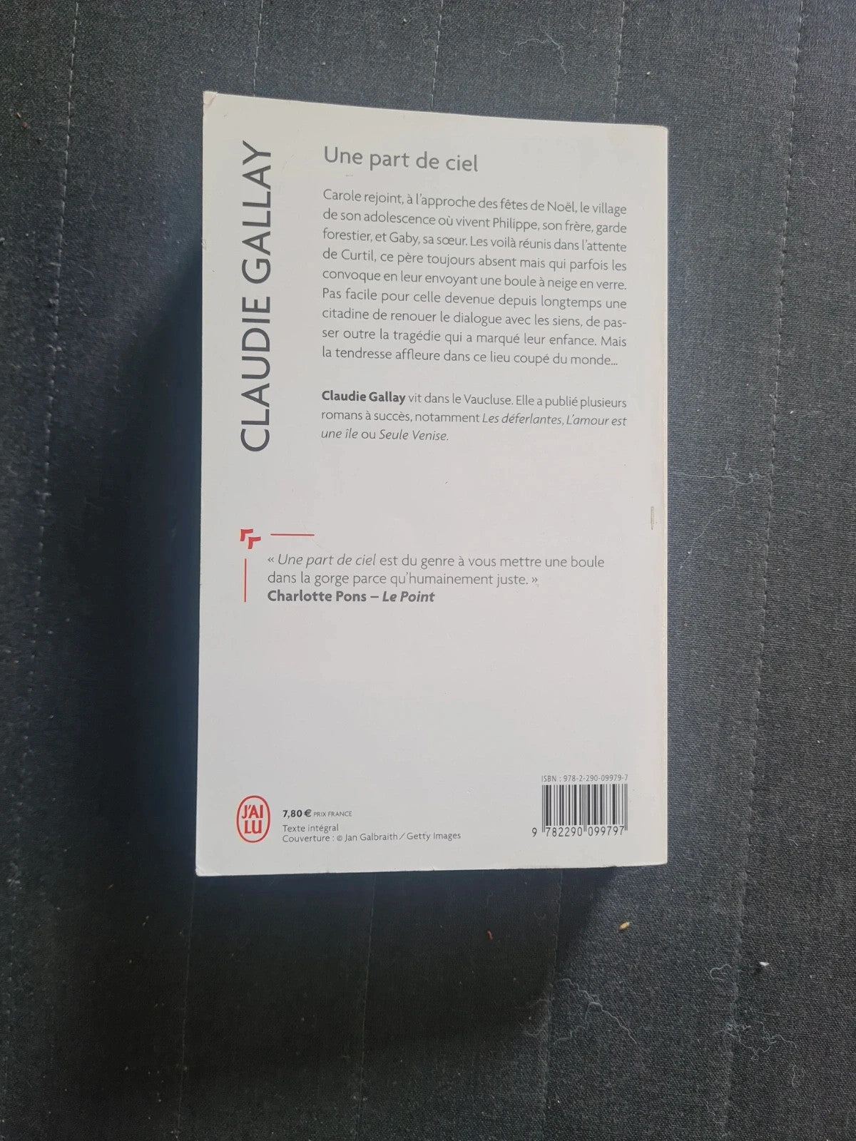 Une part de ciel, Claudie Gallay 11601