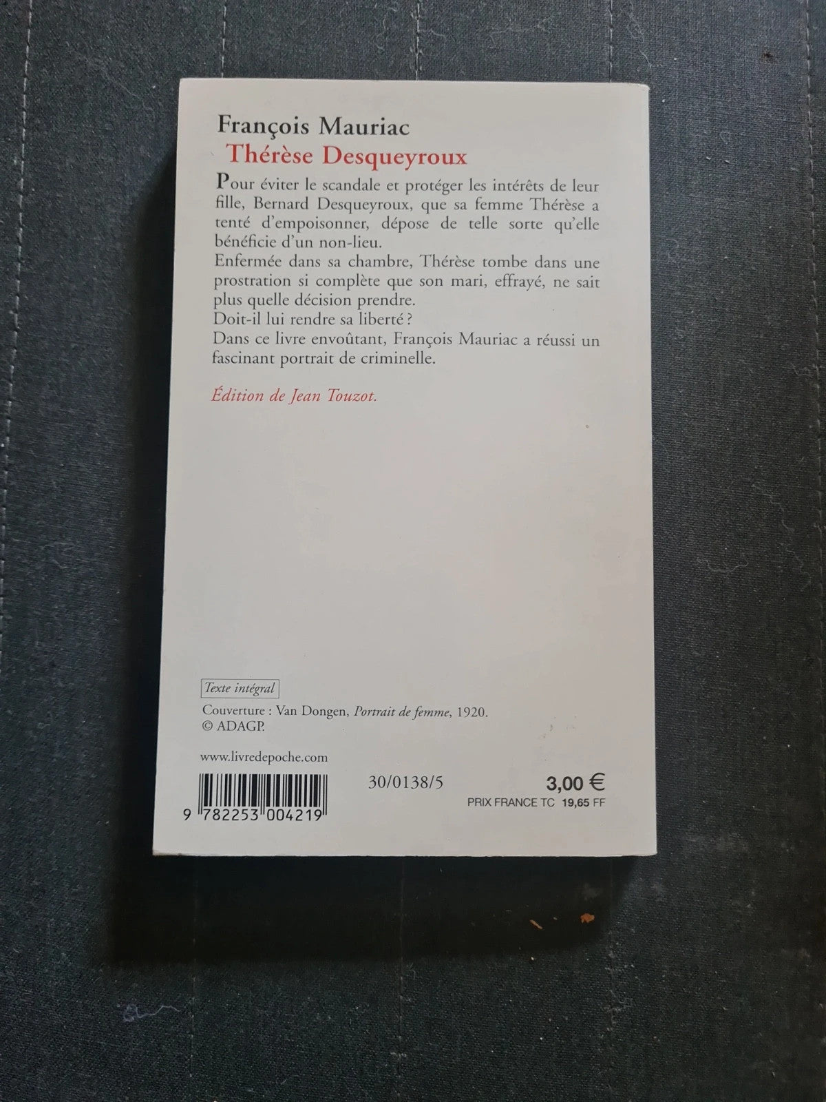 Thérèse Desqueyroux , Françoise Mauriac