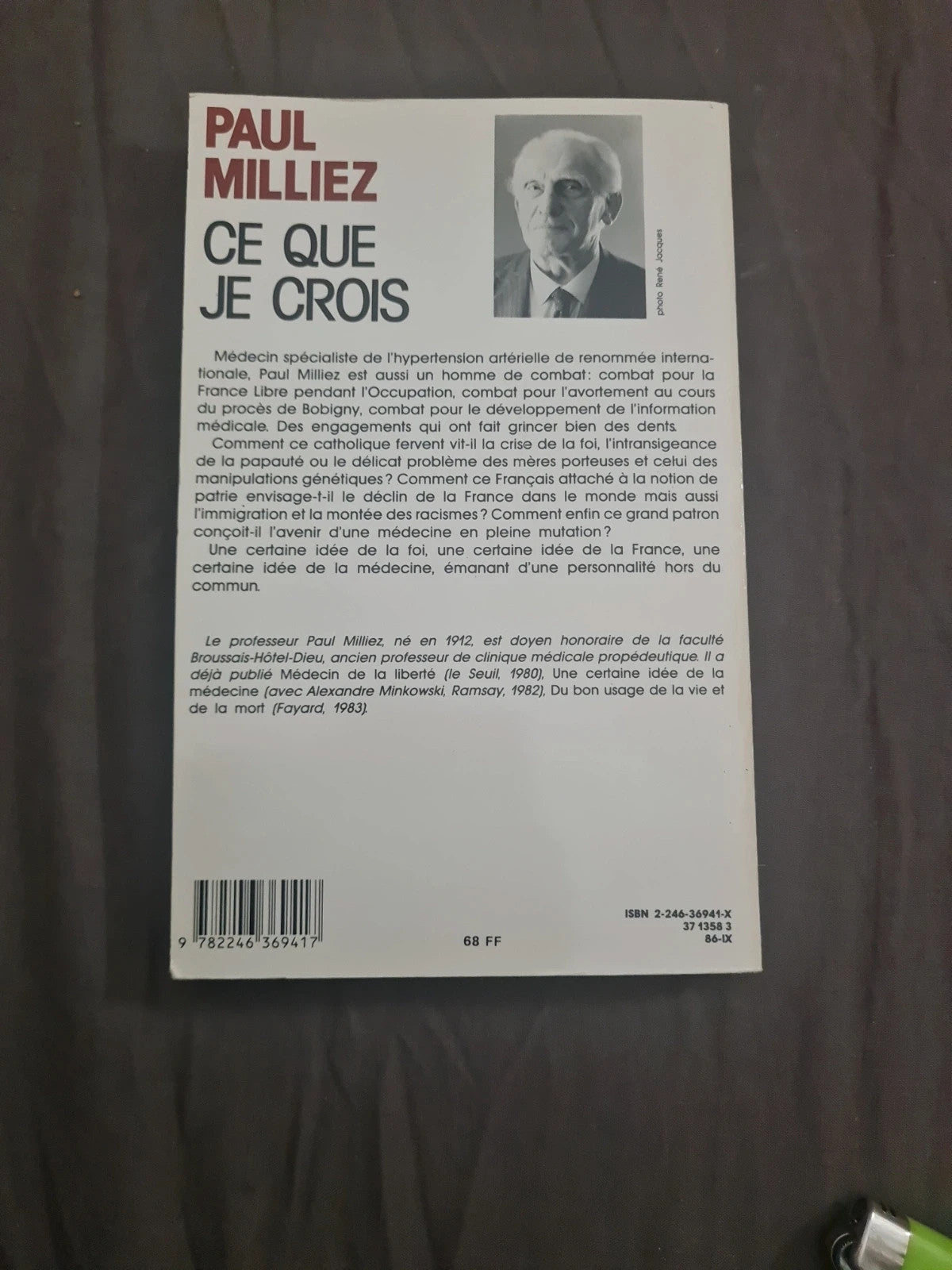 Ce que je crois , Paul Milliez