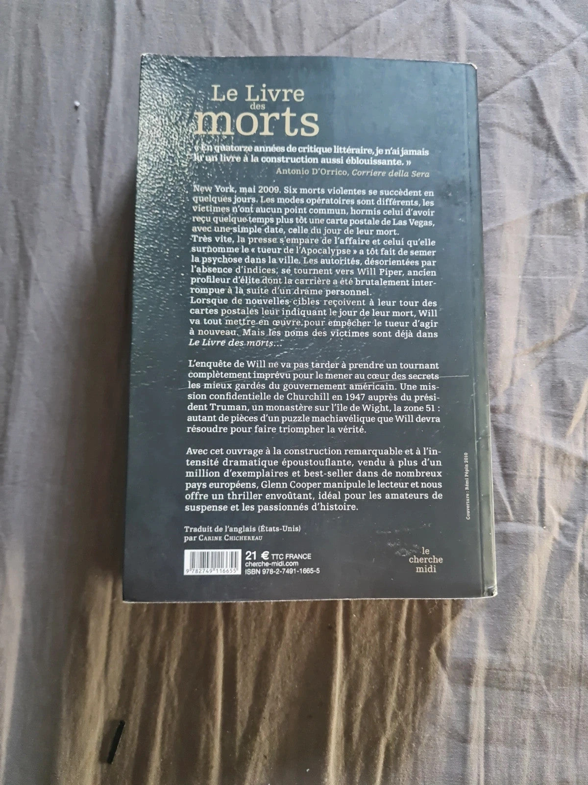 Le livre des morts, Glenn Cooper