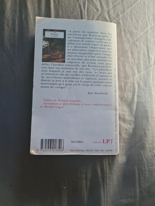 Rousseau , les confessions ( livre 7 à 12)