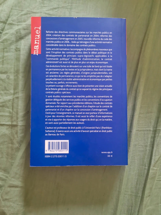 Droit des contrats administratifs 5ème édition , Laurent Richer , manuel Lgdj