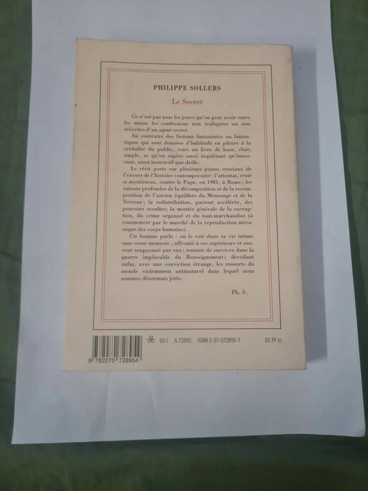 Le secret , Philippe Sollers