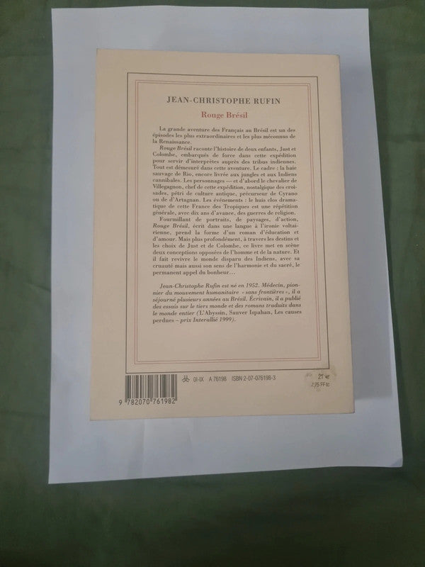 Rouge Brésil, Jean Christophe Rufin