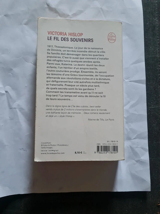 Le fil des souvenirs, Victoria Hislop