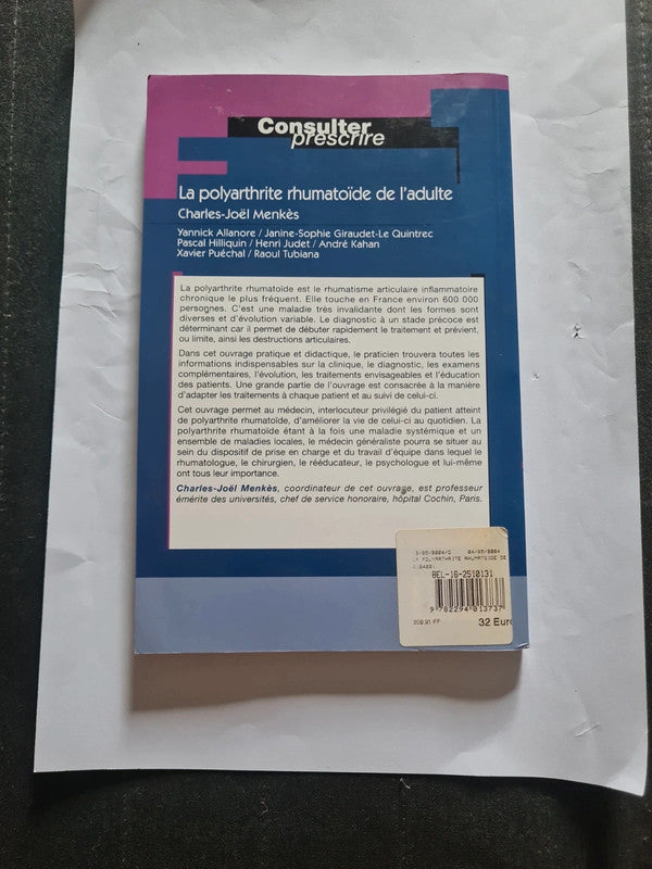 la polyarthrite rhumatoïde de l'adulte , Charles Joël Menkes