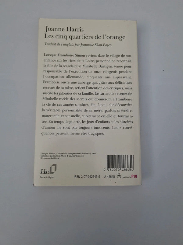 Les Cinq quartiers de l'orange, Joanne Harris
