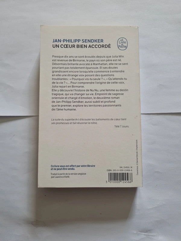 Un coeur bien accordé, Jean Philippe Sendker