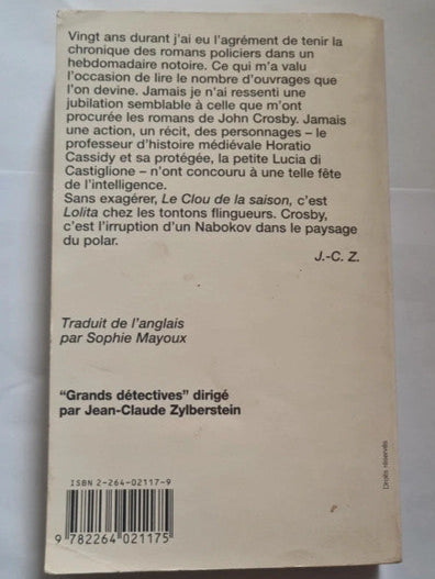 Le clou de la saison, John Crosby, Sophie Mayoux