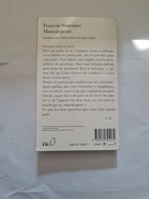 Mauvais genre, François Nourissier