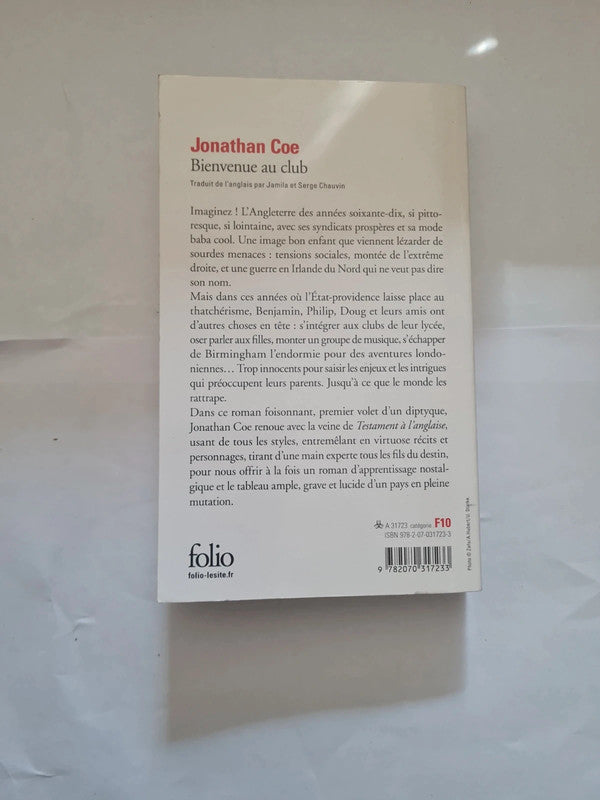 Bienvenue au club, Jonathan Coe