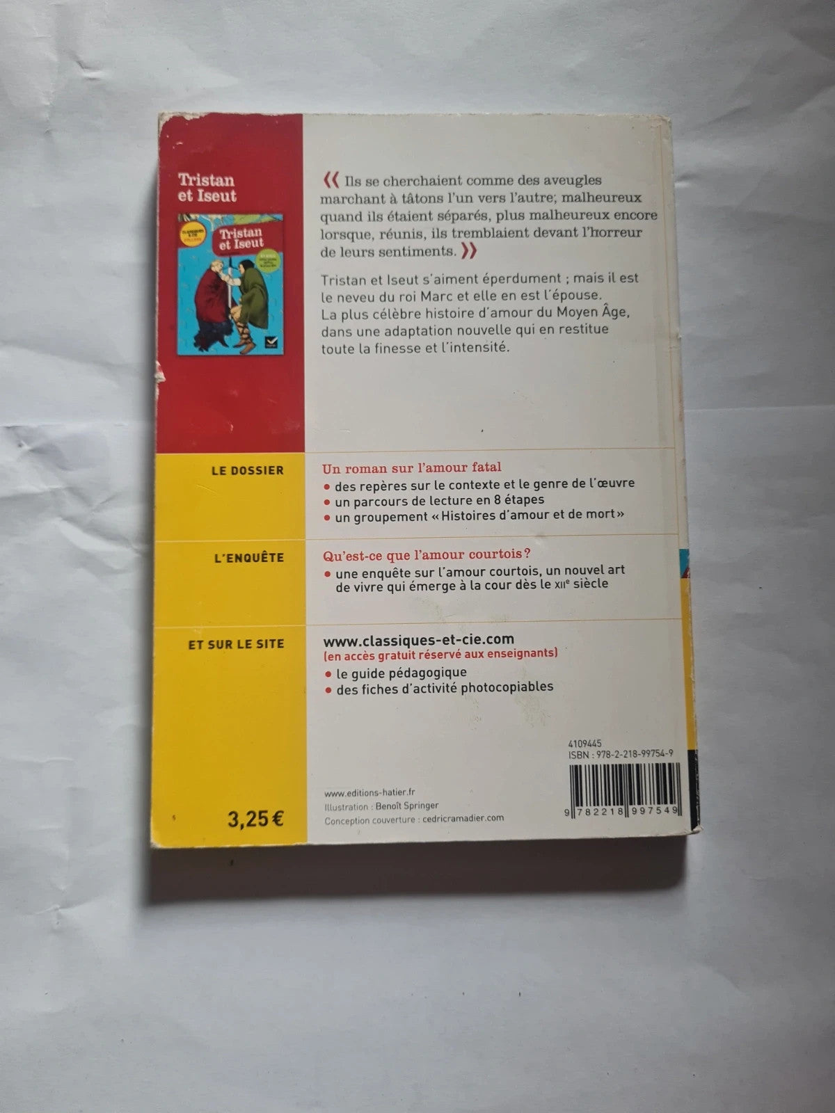 Tristan et Iseult, Hatier collège
