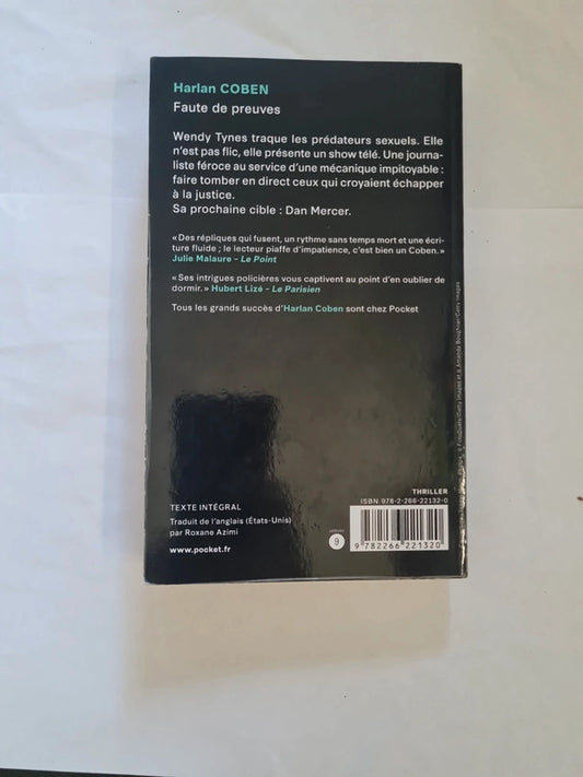 Faute de preuves, Harlan Coben, Roxane AZIMI