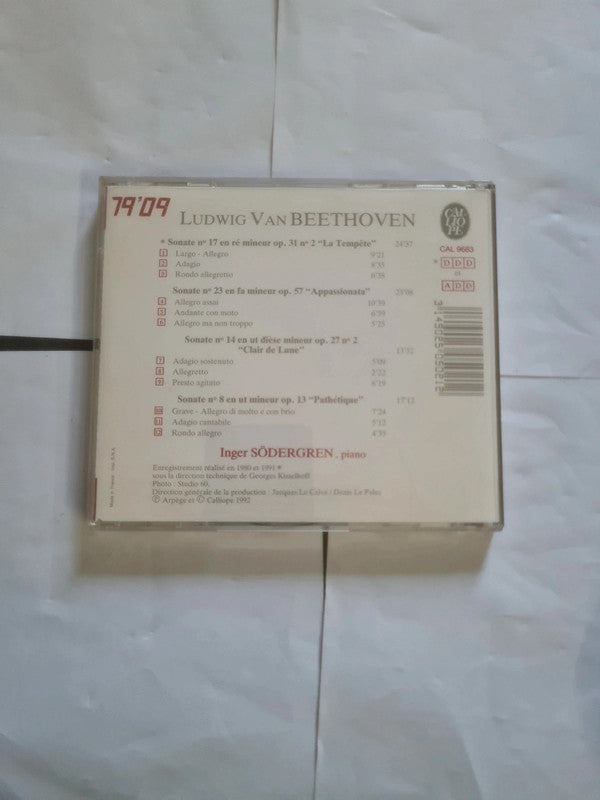 Ludwig van Beethoven, Inger Södergren – Clair De Lune . Pathétique . La Tempête . Appassionata