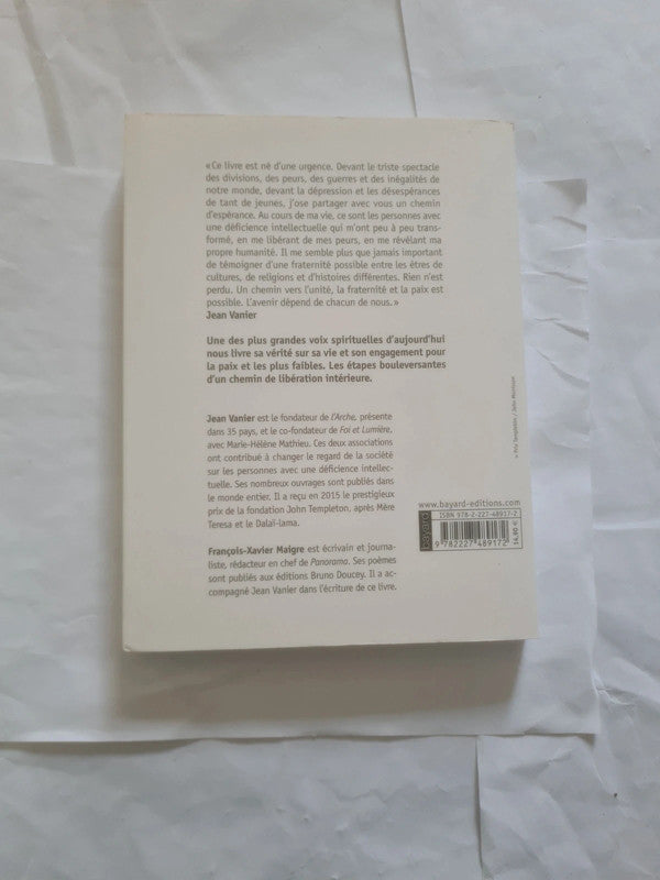 Un cri se fait entendre, Mon chemin vers la paix , Jean Vanier , François Xavier Maigre