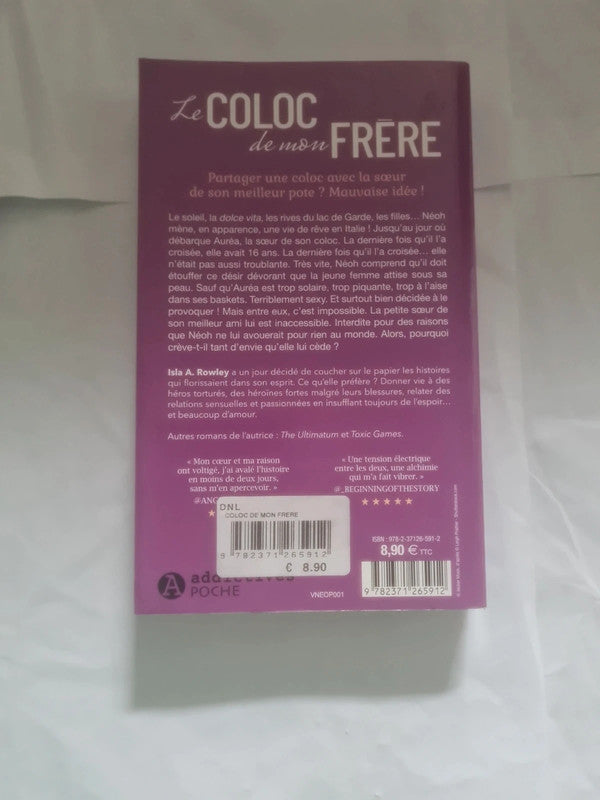 Le coloc de mon frère , Isla A . Rowley