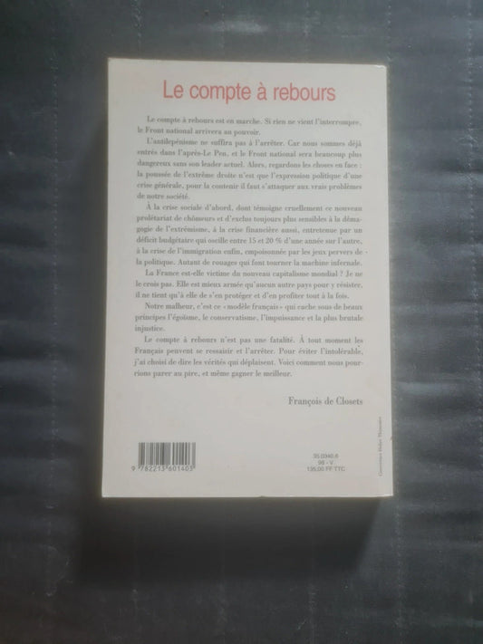 Le compte à rebours, François de Closets
