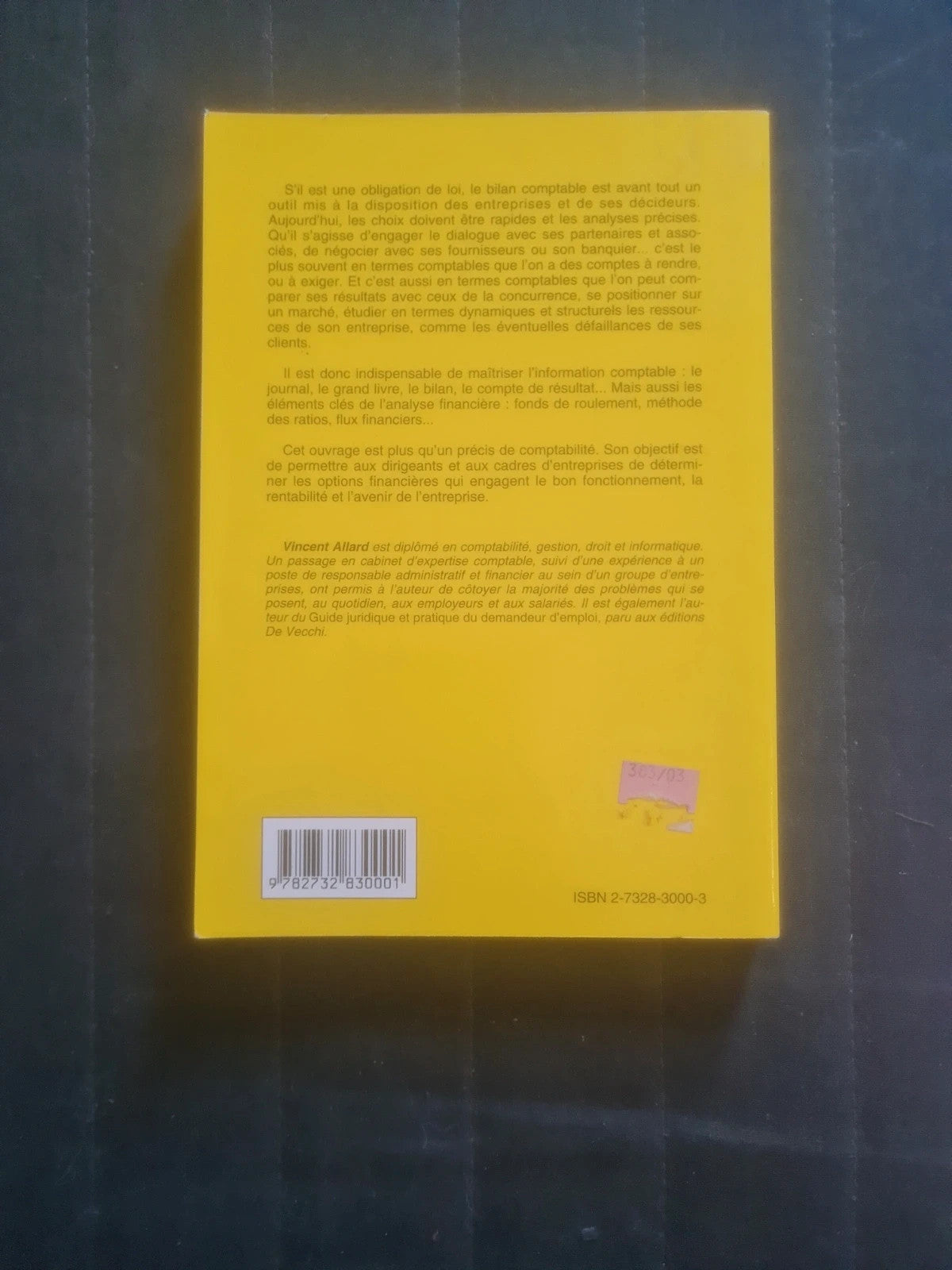 Savoir lire un bilan comptable, Vincent Allard