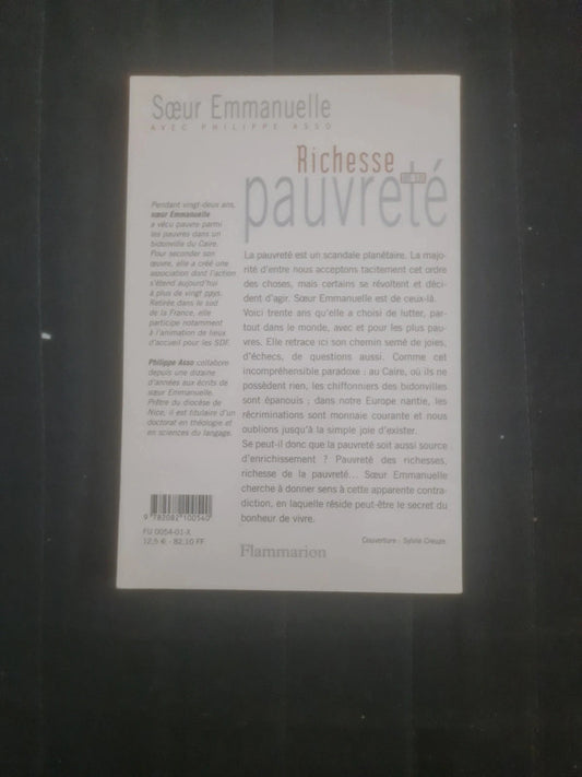 Richesse de la pauvreté, Sœur Emmanuelle, Philippe Asso