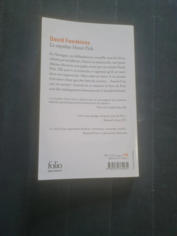 Le mystère Henri Pick , David Foenkinos