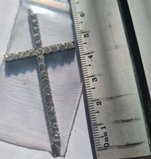 Pendentif croix strasse