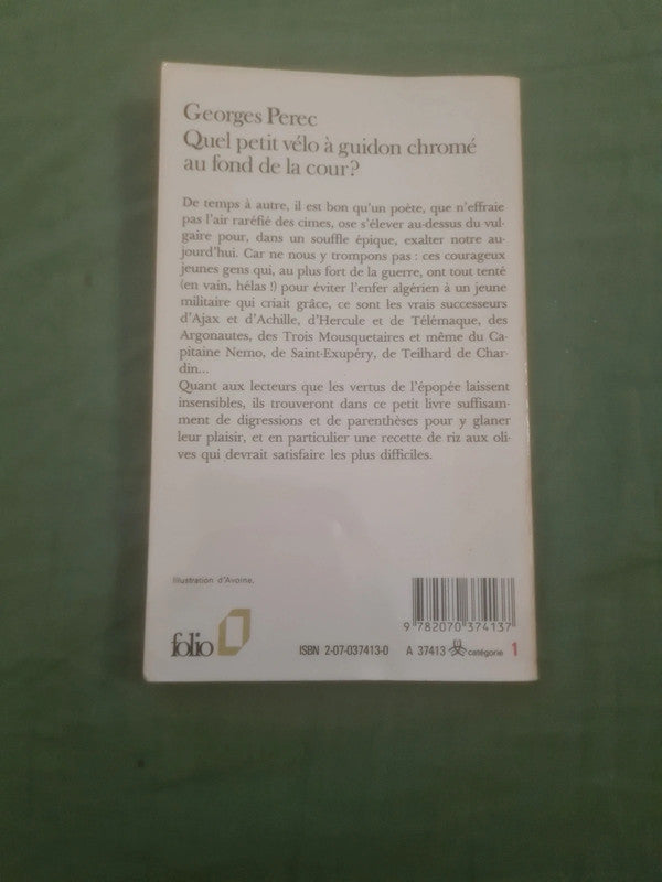 Livre occasion – Quel petit vélo à guidon chromé au fond de la cour ? , Georges Perec