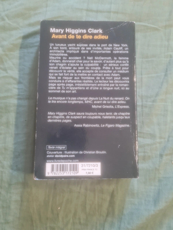 Avant de te dire adieu, Mary Higgins Clark