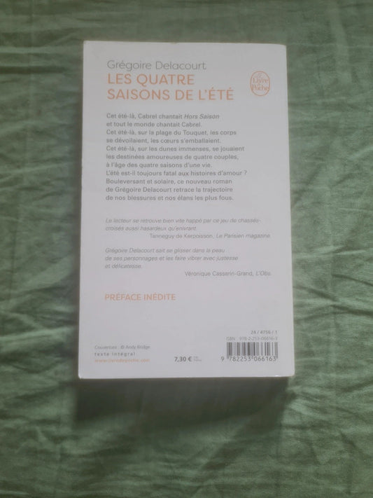 Les quatre saisons de l'été, Grégoire Delacourt