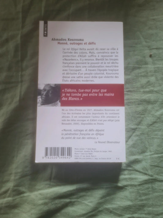 Monnè , outrages et défis , Ahmadou Kourouma