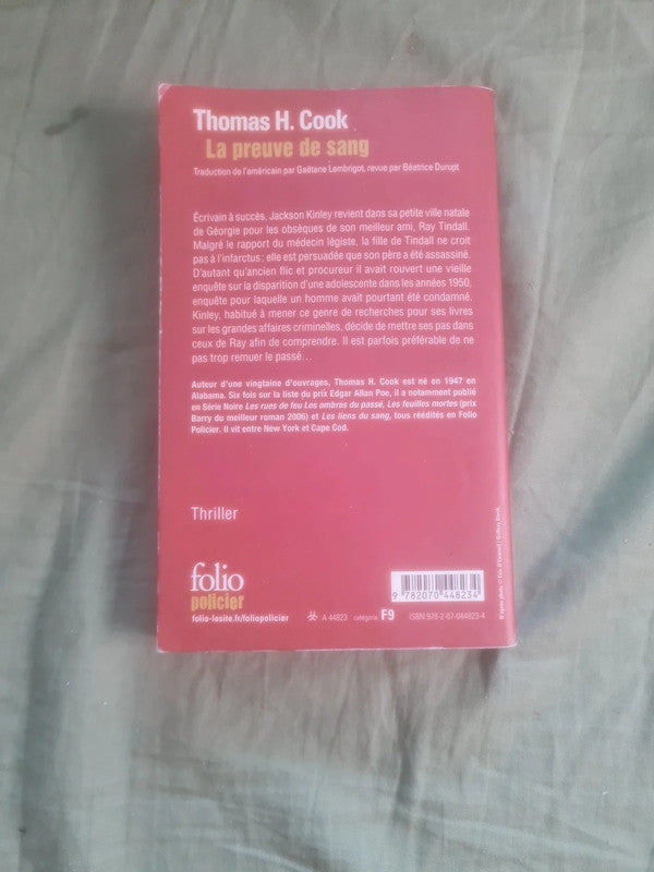 La preuve de sang , Thomas H. Cook