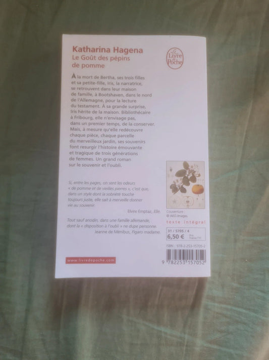 Le goût des pépins de pommes, Katharina Hagena