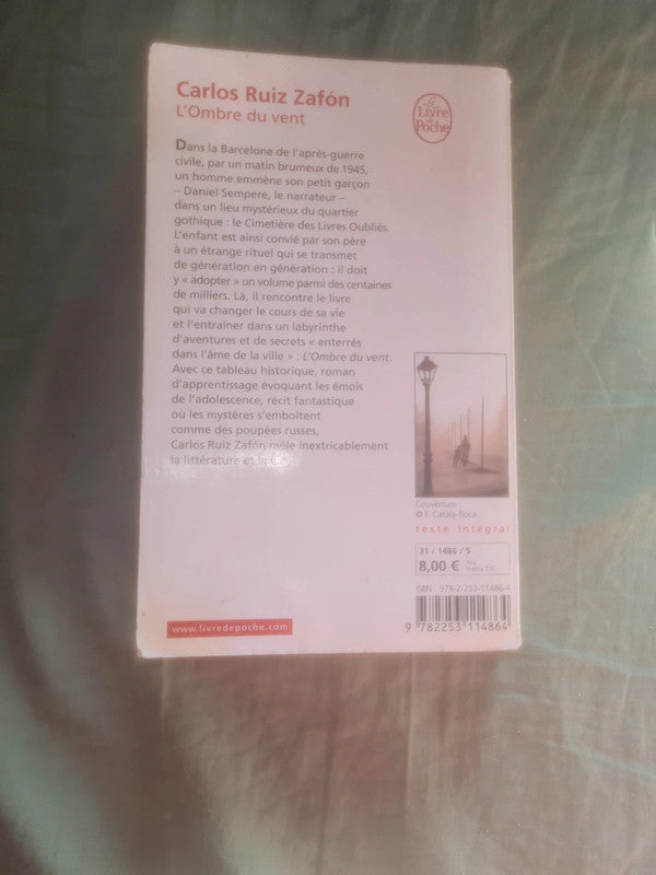 Livre occasion – L'ombre du vent, Carlos Ruiz Zafon