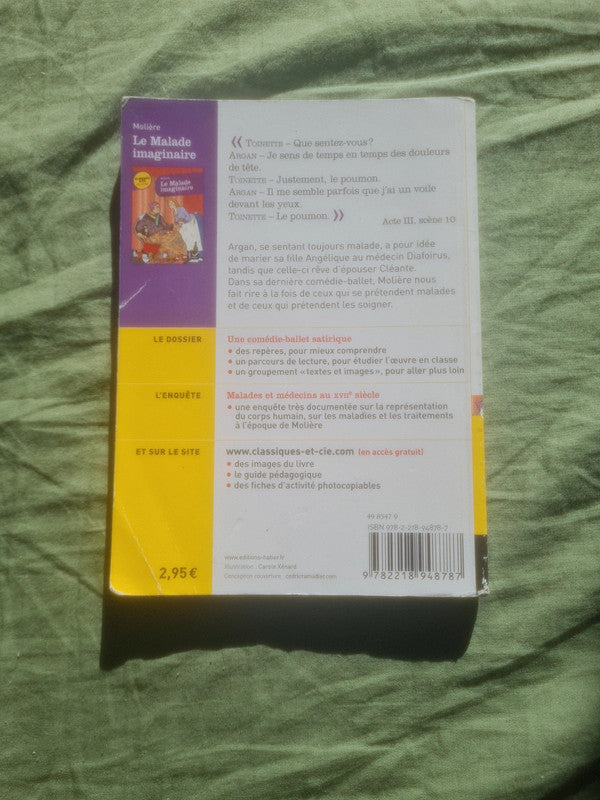 Le malade imaginaire, Molière, Hatier collège