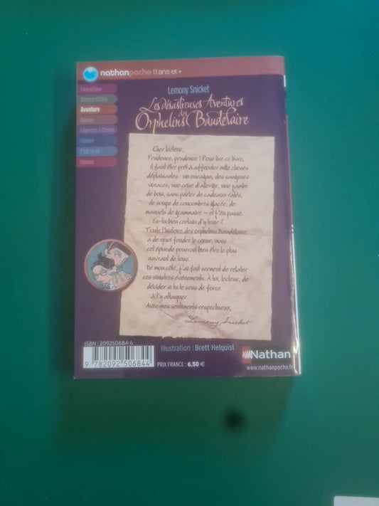 Les désastreuses aventures des orphelins Baudelaire tome 3 ouragan sur le lac