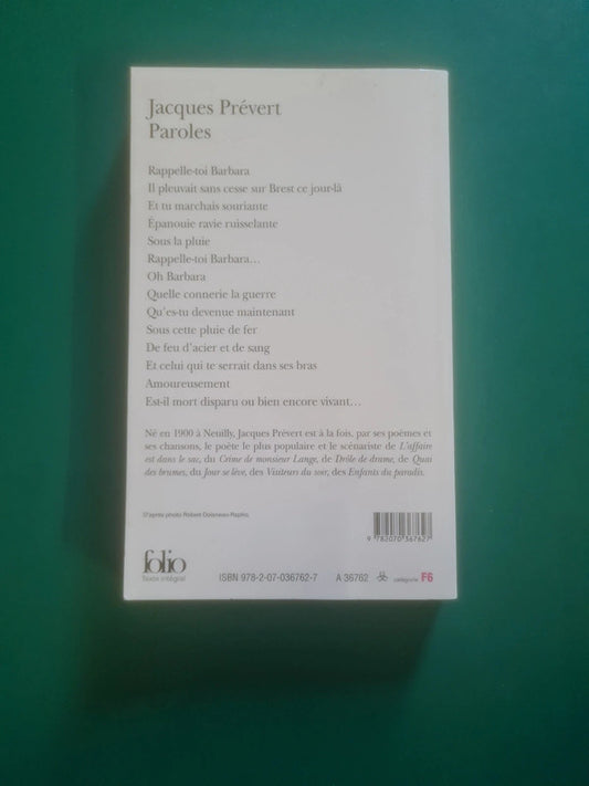 Paroles , Jacques Prévert