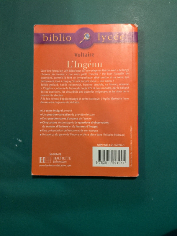 Voltaire
: L'Ingénu , bibliolycée