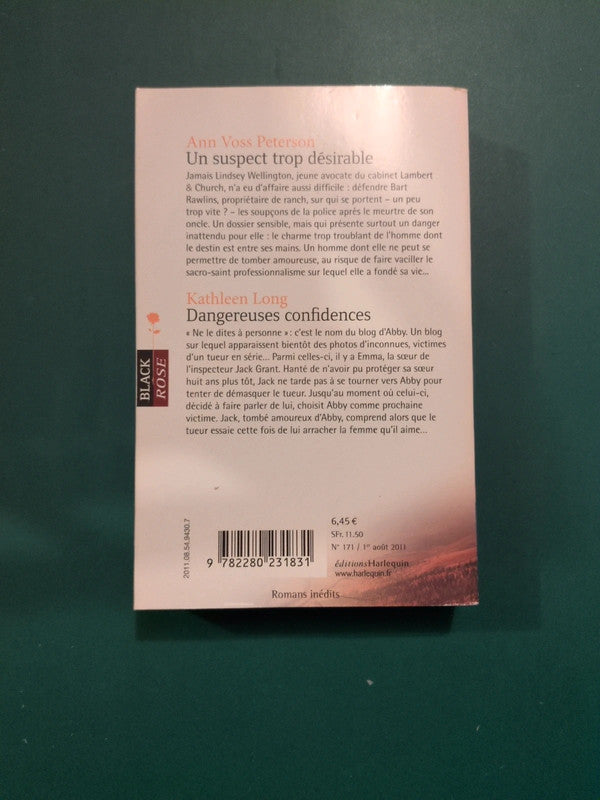Ann Voss Peterson ,
Un suspect trop désirable , Kathleen Long ,
Dangereuses confidences