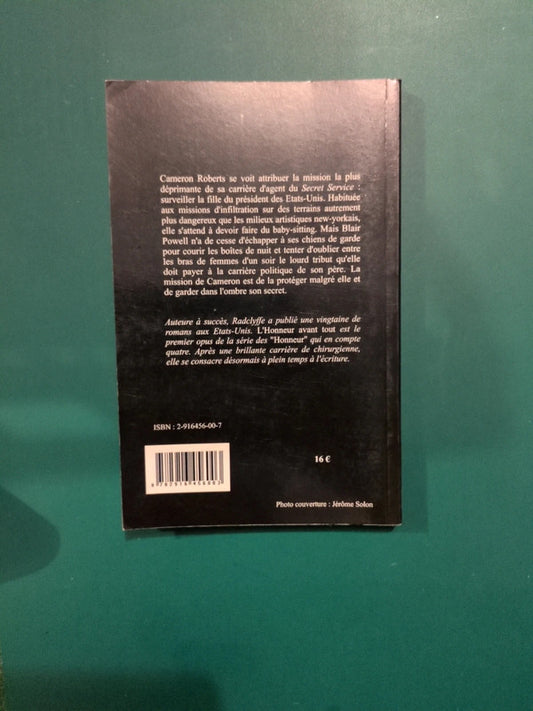 Honneur tome 1 l'honneur avant tout, Radclyffe