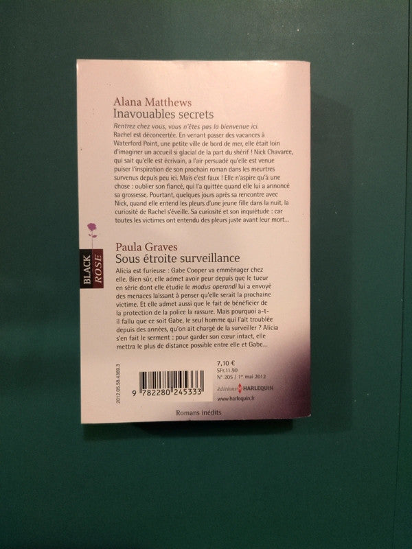 Alana Matthews ,
Inavouables secrets , Paula Graves ,
Sous étroite surveillance