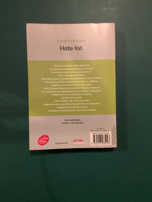 Hate list , Jennifer Brown